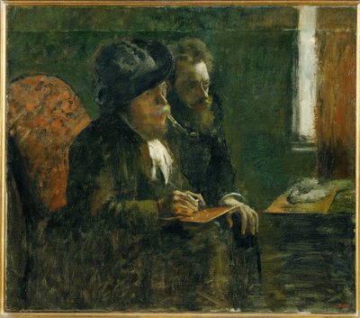 Double portrait de Marcellin Desboutin et Ludovic Lepic - Edgar Degas